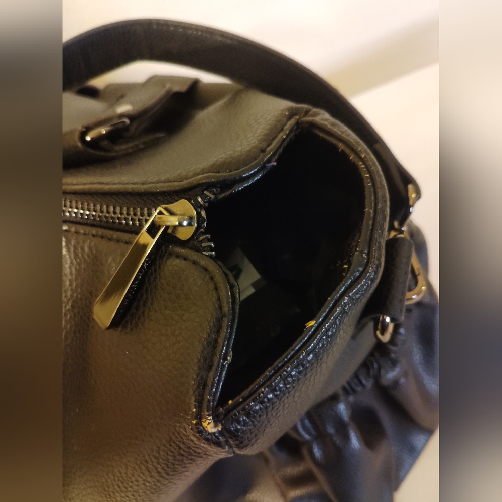 Catherine Malandrino Black  Tote Bag with Gold Accents - Picture 12 of 14